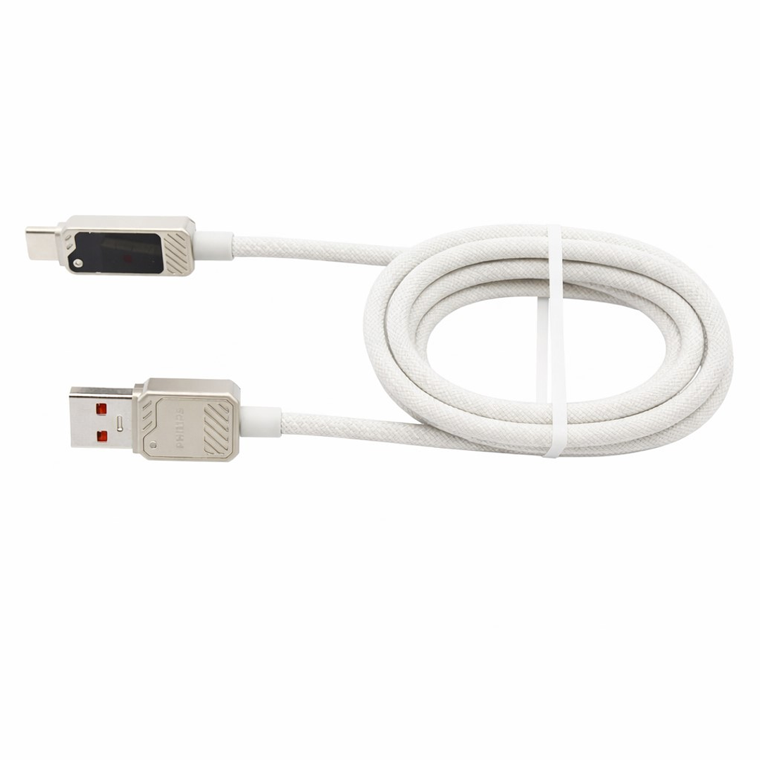 Cable USB-A a Tipo-C Philips DLC5011AW 1 mt Blanco 3