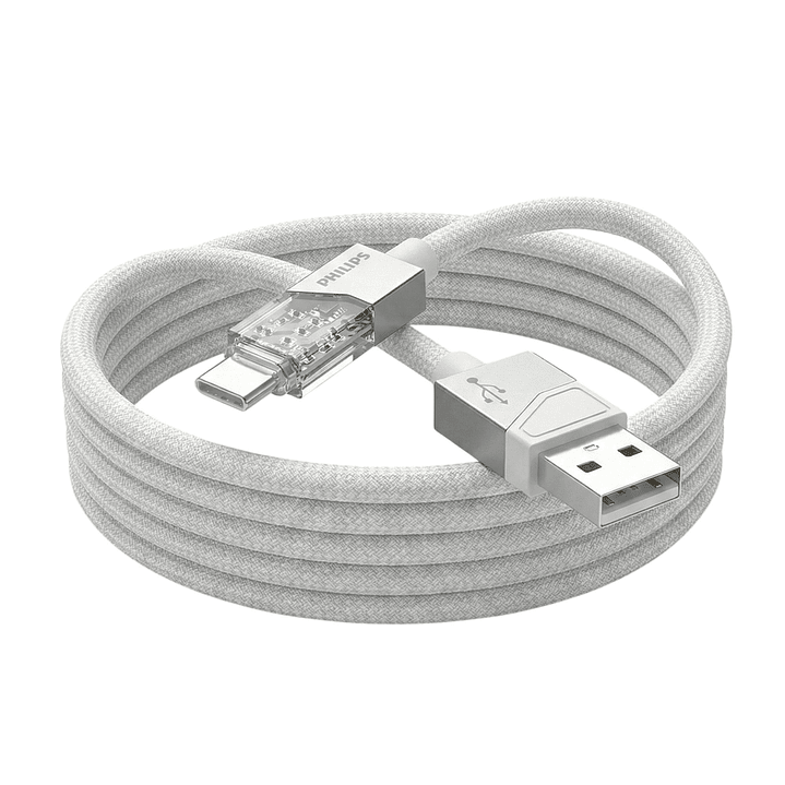 Cable USB-A a USB-C Philips DLC5031AW 1 mt Gris 2