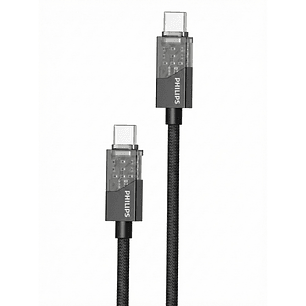 Cable USB-C a USB-C Philips 60w DLC5031CB 1 mt Negro