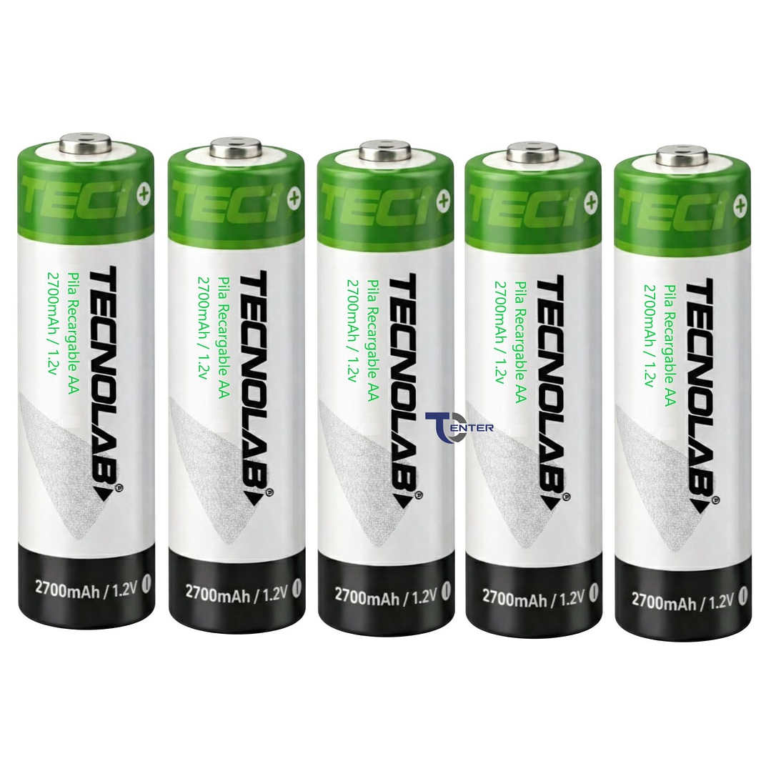 Pack 5 Pilas Recargables AA Tecnolab 2700mha TL727 3