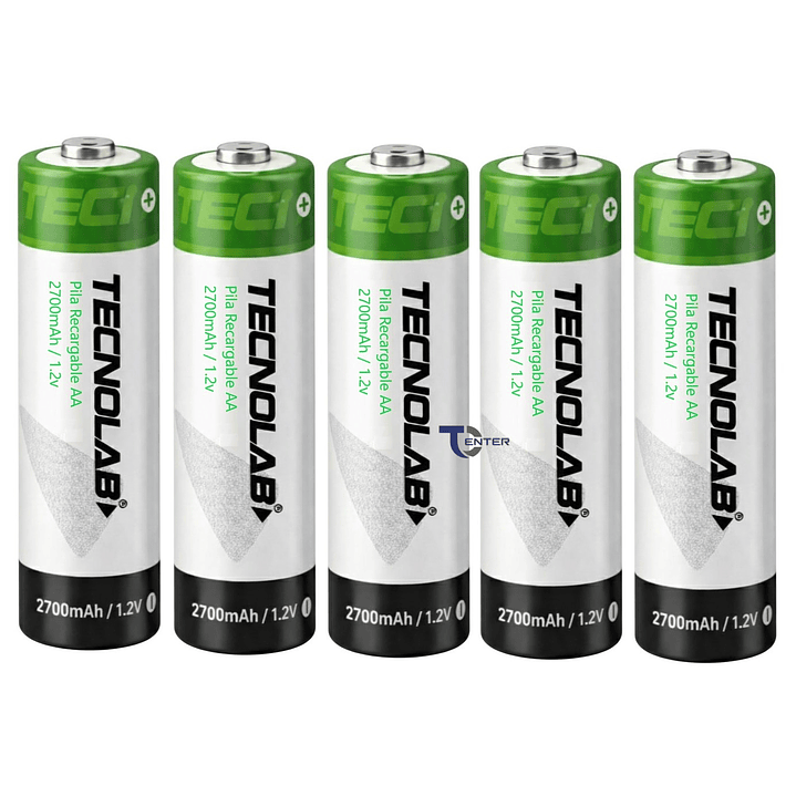 Pack 5 Pilas Recargables AA Tecnolab 2700mha TL727 3