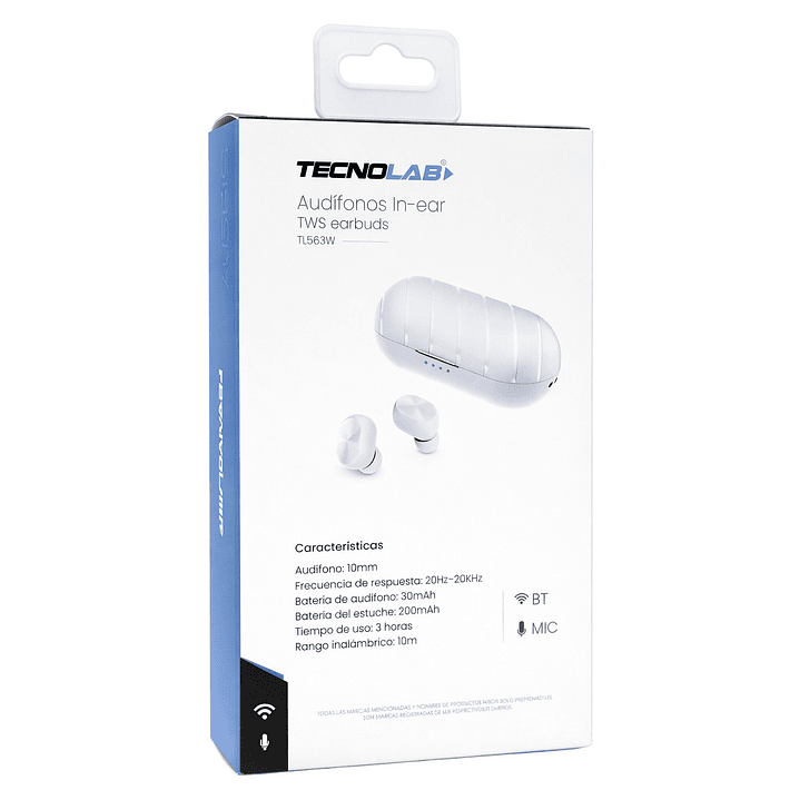 Audífonos Inalámbricos BT Tecnolab TL563BW 4