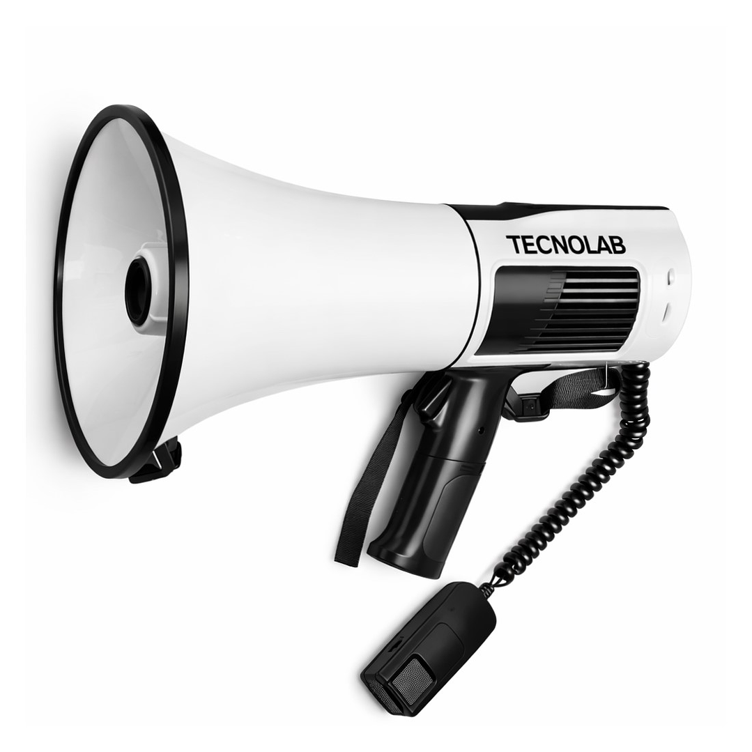 Megáfono Portátil Tecnolab TL852 Recargable BT 50w 400m 1