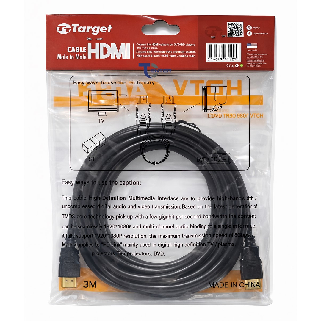 Cable HDMI Target 1.5 mts Full HD 1.4 2