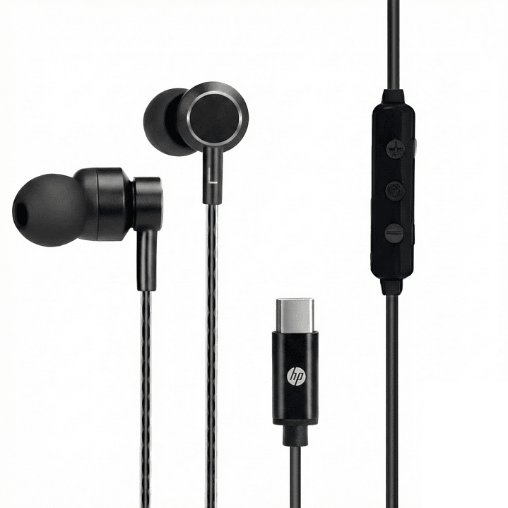 Audífonos Hp In-ear Dhh-1126 Usb-C Negro 1