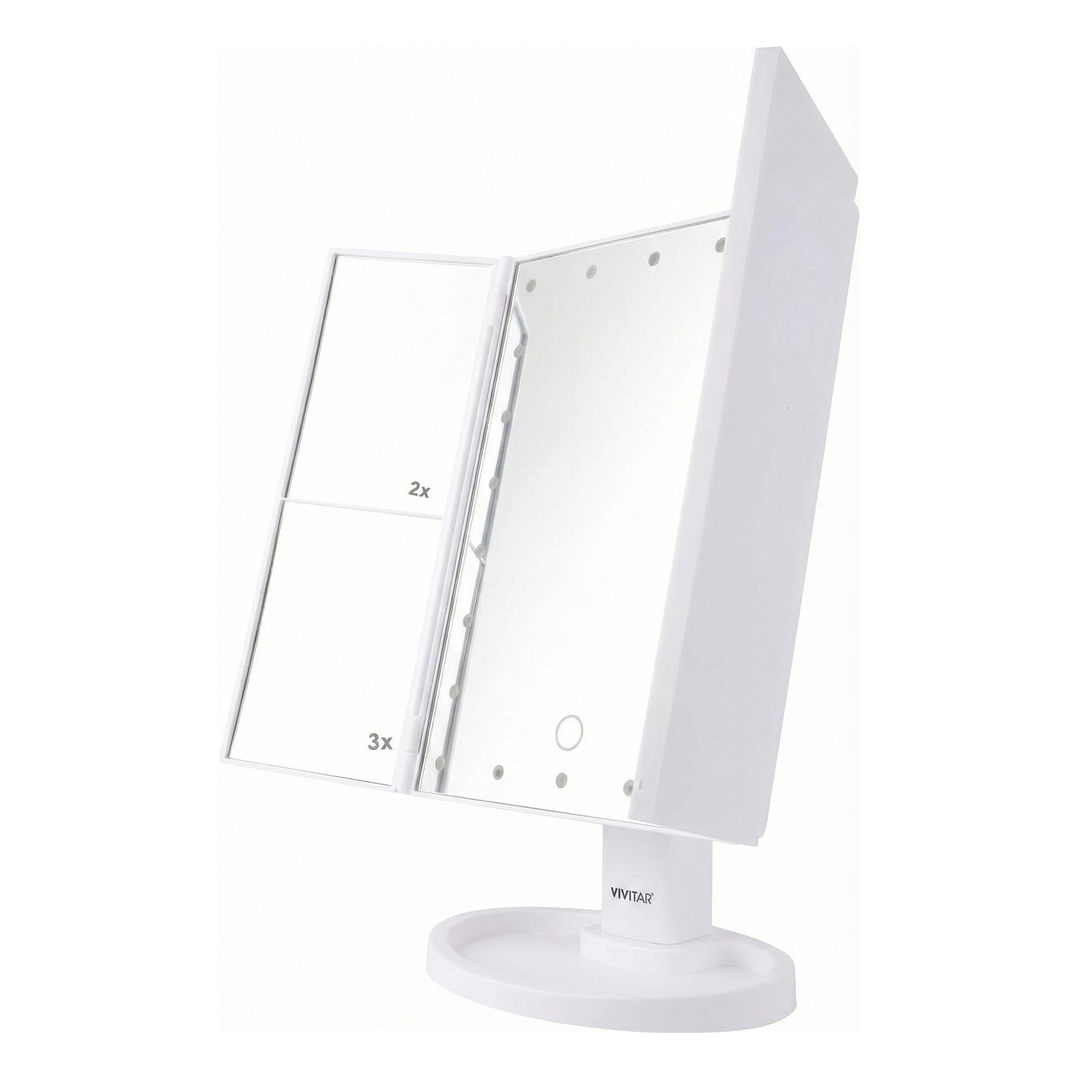 Espejo Plegable Vivitar Aumento 1x2x3x 22 Led MR1307 5