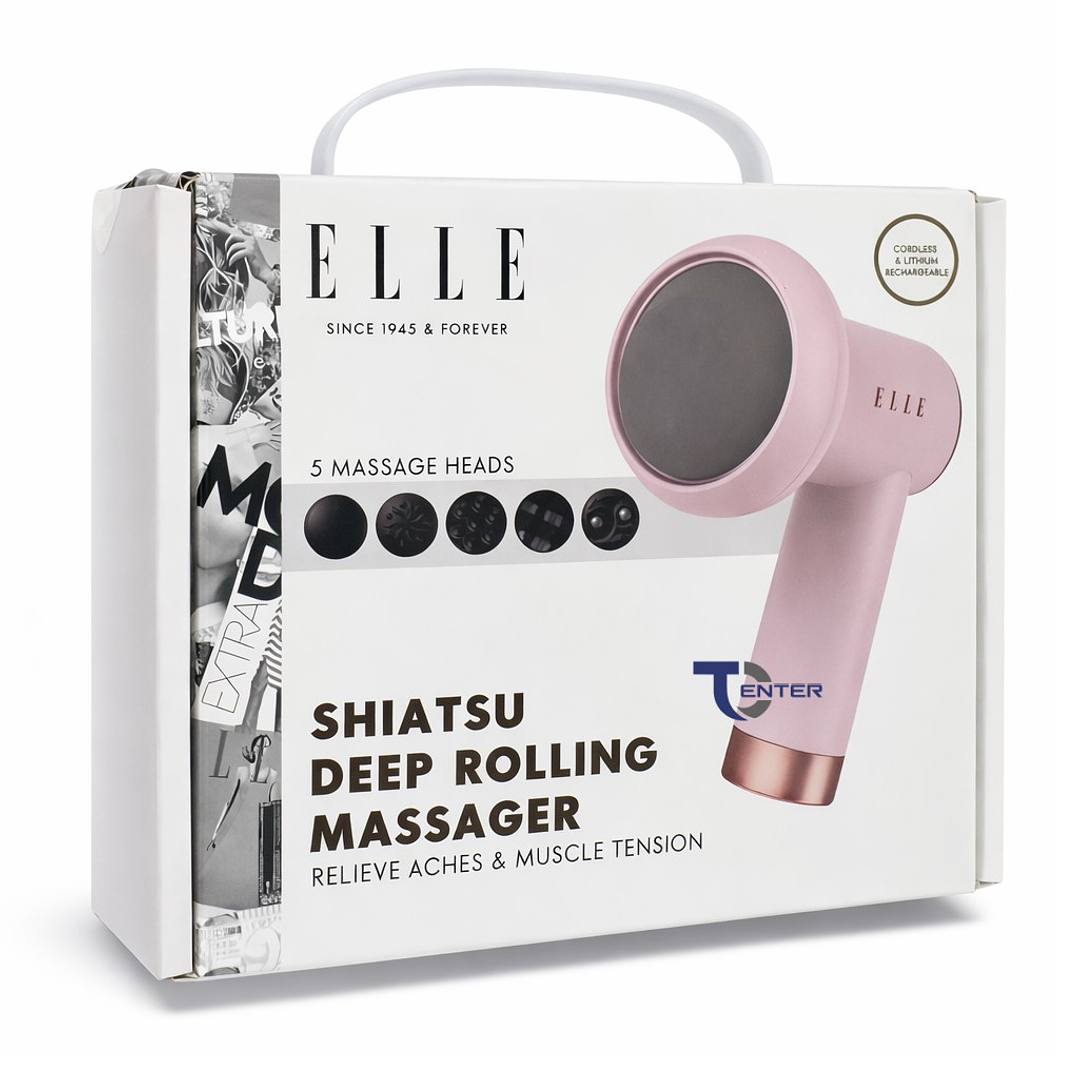 Masajeador inalámbrico ELLE Shiatsu EL1718 Rosa 6