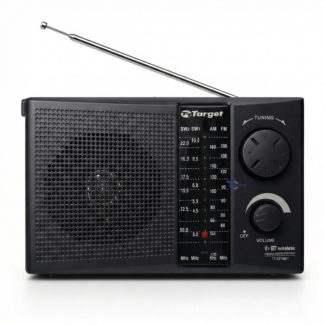 Radio Portátil BT Target TT-CF18BT 4 Bandas USB SD Recargable 1