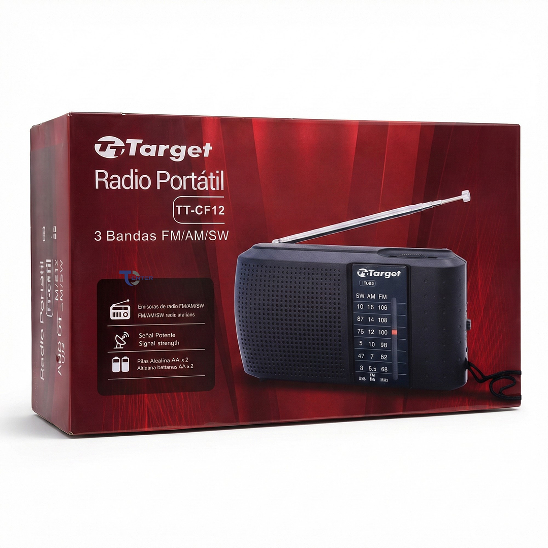 Radio Portátil Target TT-CF12 AM/FM/SW Compacta 3 Bandas 5