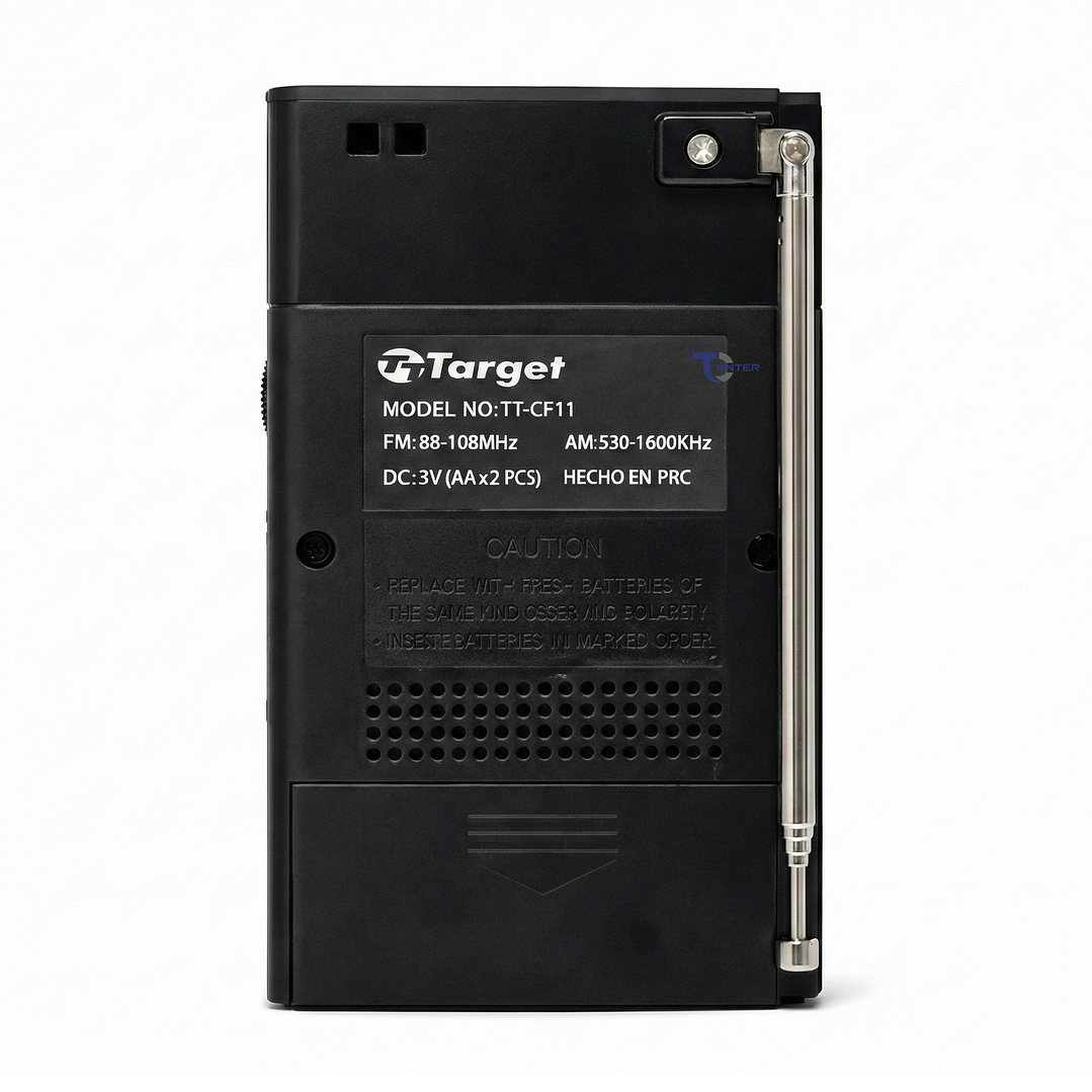 Radio Portátil Target TT-CF11 AM/FM Compacta 2 Bandas 5