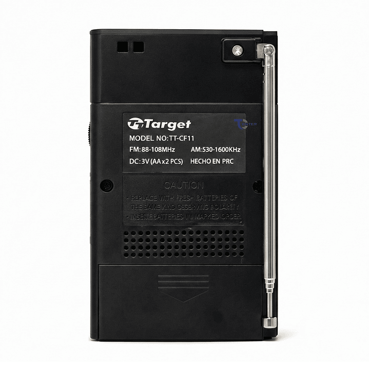 Radio Portátil Target TT-CF11 AM/FM Compacta 2 Bandas 5