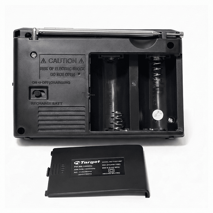Radio Portátil BT Target TT-CF15BT 3 Bandas USB SD Recargable 3