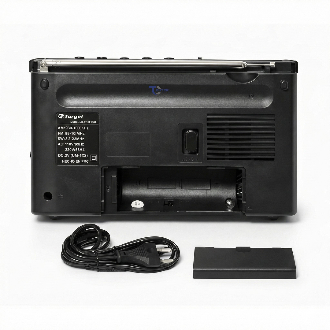 Radio Portátil BT Target TT-CF18BT 4 Bandas USB SD Recargable 4