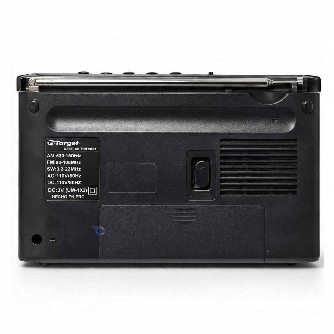 Radio Portátil BT Target TT-CF18BT 4 Bandas USB SD Recargable 6