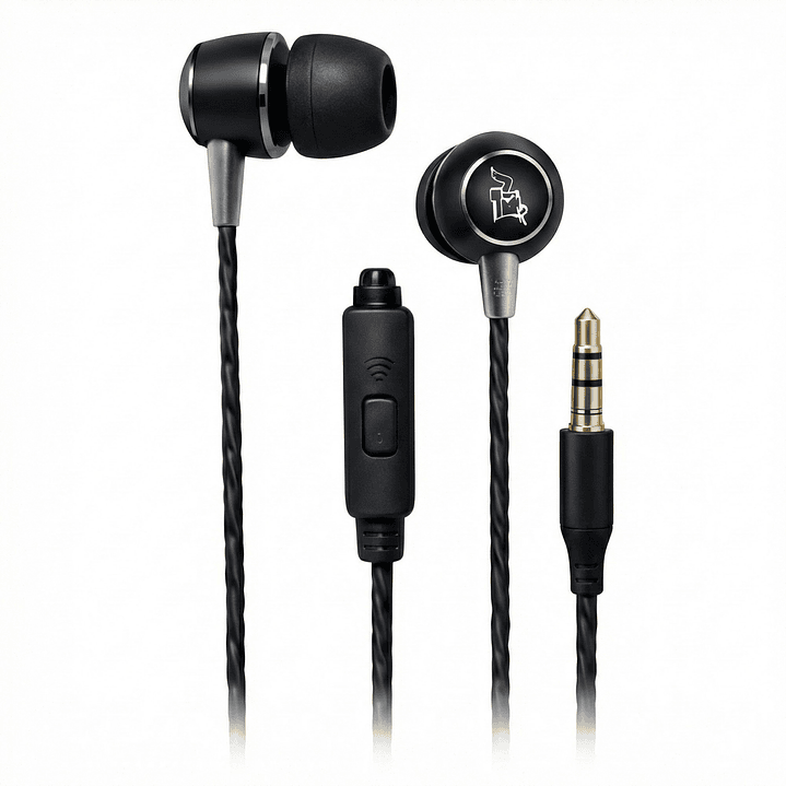 Audífonos Maxell Classic Buds con Mic CEB-B 3.5mm Metálicos 1