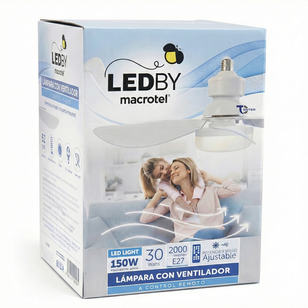Lampara Con Ventilador LEDBY Macrotel e27 LB-VA60 5