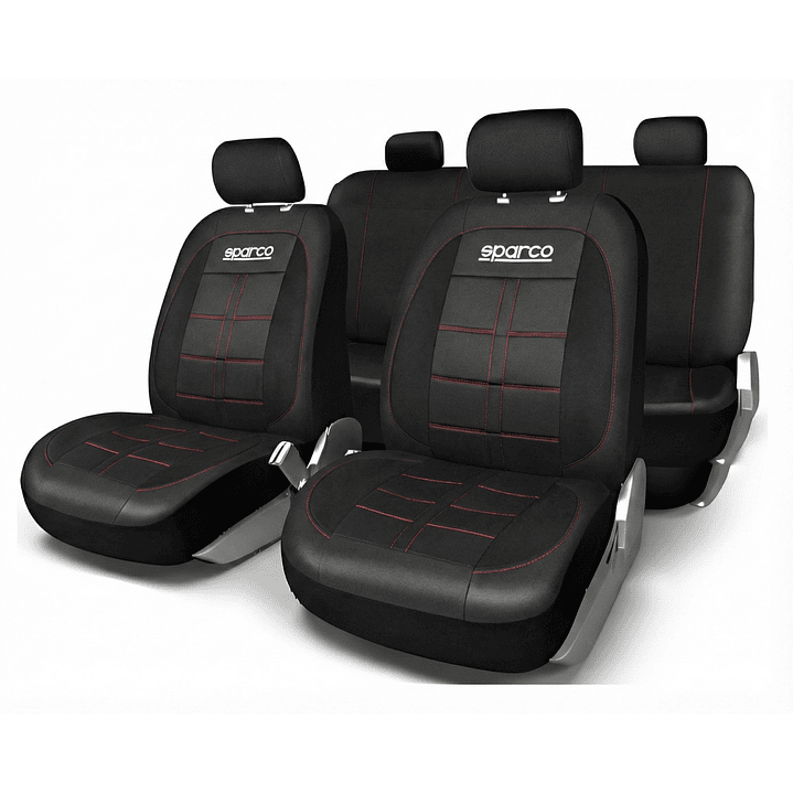 Fundas Cubre Asiento Sparco PVC Negro SPS405PVCRD 1