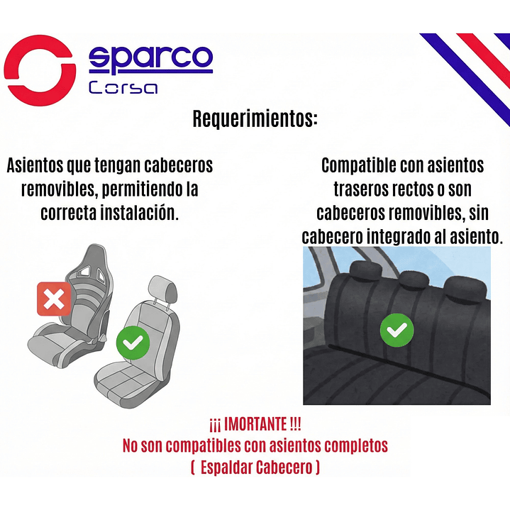 Fundas Cubre Asiento Sparco PVC Negro SPS405PVCRD 2