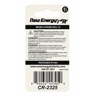 Pila Unitaria CR2325 New Energy 3v Litio