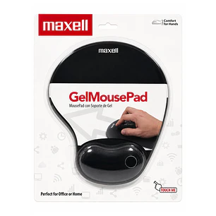 Mouse Pad Con Apoya Muñeca Gel Maxell GMP-1 Negro