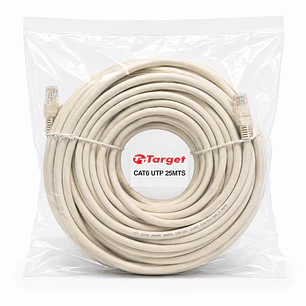 Cable de Red Target 25 mts Patch Cord UTP Cat 6