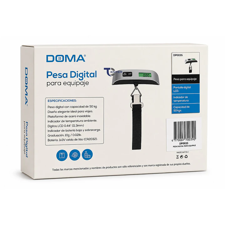 Pesa Balanza Digital Viajes Doma DM0035 50kg 6