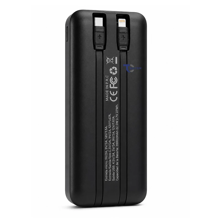 Batería Portátil Powerbank 20.000 Tecnolab 22.5w TL539BK 2