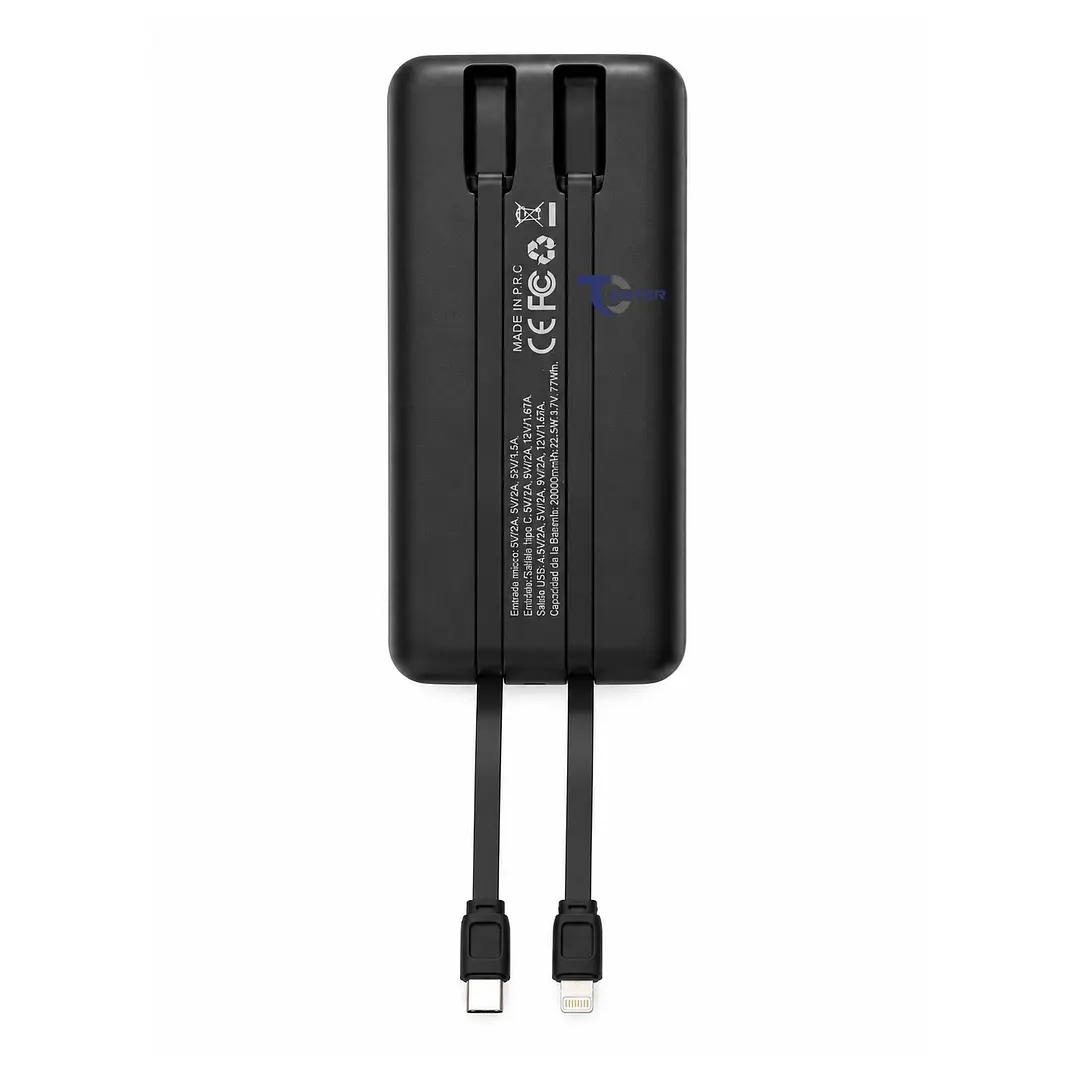 Batería Portátil Powerbank 20.000 Tecnolab 22.5w TL539BK 3