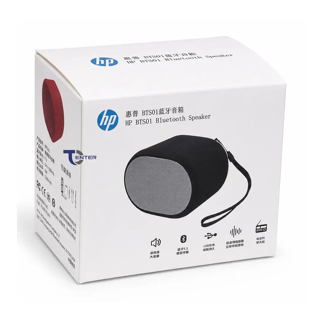 Mini Parlante Inalambrico Bt Portátil HP BTS01 Rojo 7