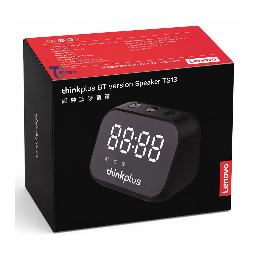 Reloj Despertador Parlante BT Lenovo TS13 Rosado 4