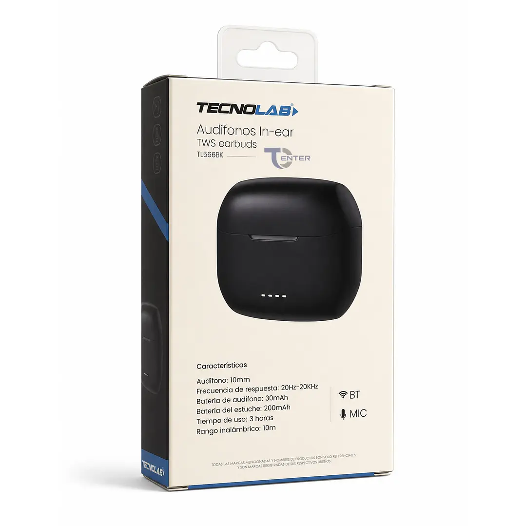 Audífonos Inalámbricos Bt In-Ear Tecnolab TL566BK Negro 4