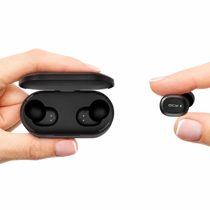 Audífonos QCY T2C True Wireless AirBuds Negros 4