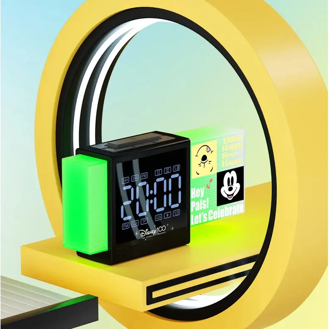 Radio Reloj Despertador Parlante BT Disney Led QS-S2 4