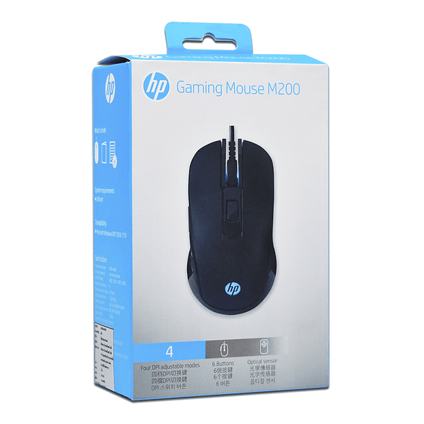MOUSE GAMER M200 HP NEGRO 4