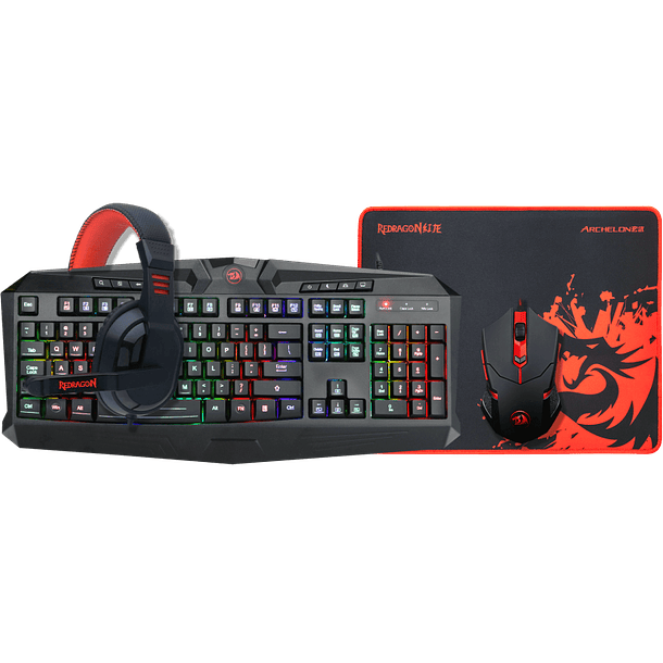 KIT GAMER AUDIFONOS + TECLADO + MOUSE + MOUSEPAD 3