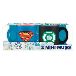DC COMICS SET 2 MINI MUGS SUPERMAN & GREEN LANTERN