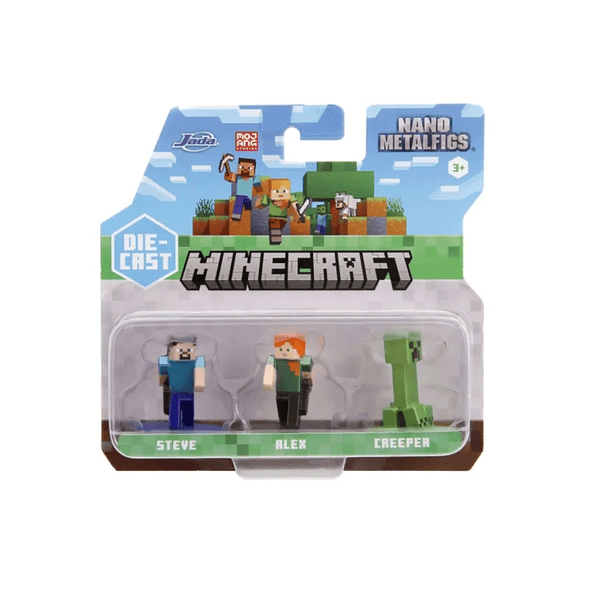 FIGURAS ORIGINALES MINECRAFT NANO METALFIGS 2