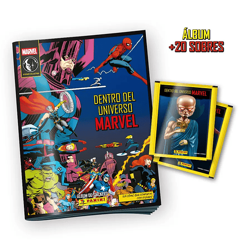 ÁLBUM + 20 SOBRES DENTRO DEL UNIVERSO MARVEL