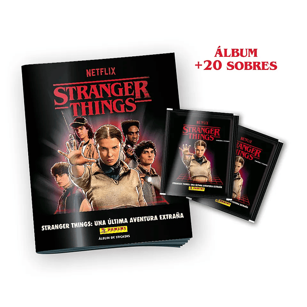 ÁLBUM + 20 SOBRES STRANGER THINGS: UNA ÚLTIMA AVENTURA EXTRAÑA 1