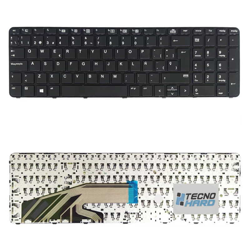 Laptop Spanish Latin American Keyboard For HP ProBook 450 G6 G7 & 455 G6 G7 – Black (Teclado)