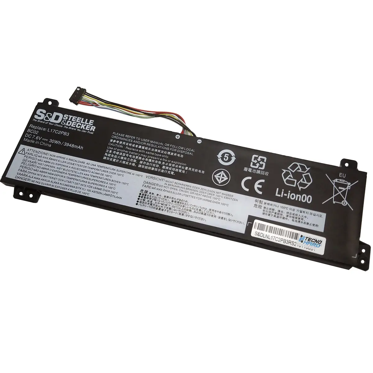 Batería Para Laptop Lenovo V330/V130 Series – 38Wh, 7.68V, Compatible Con L17M2PB1, L17L2PB1, L17C2PB1