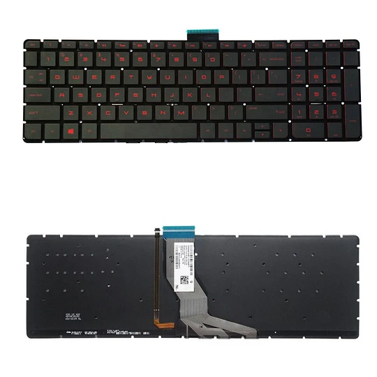 thumbnail image 2 of Generic US Keyboard With Red Backlight For HP Omen 15-AX000 AX100 AX200 Series 2 of 6