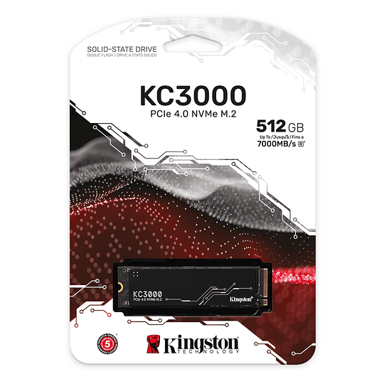 DISCO SOLIDO KINGSTON KC3000 PCIe 4.0 NVMe M.2 SSD  512GB