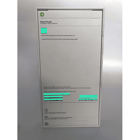iPhone 17 Pro Max Caja Sellada | Nuevo, Original y Garantizado