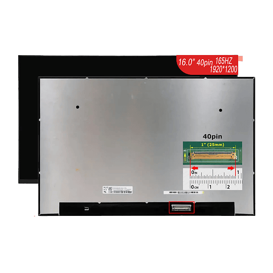 Pantalla Laptop NV160WUM-NY1 16.0” FHD+ 165Hz IPS Slim 40 Pines