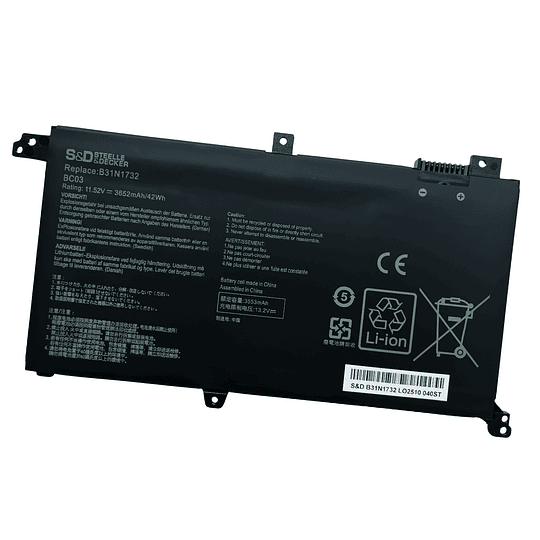 Batería Compatible B31N1732 Asus S430FA  X430FA K430FA  V430FA Steelle & Decker – Calidad Premium