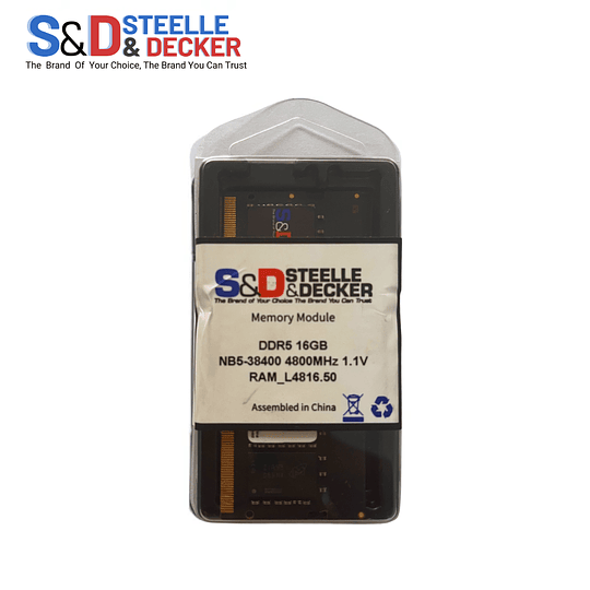 Memoria RAM Laptop 16GB DDR5 5600MHz  Steelle & Decker Premium