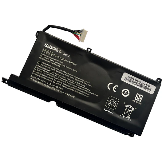 Batería HP PG03XL Steelle & Decker | Pavilion Gaming 15-DK, 15-EC y 16-A