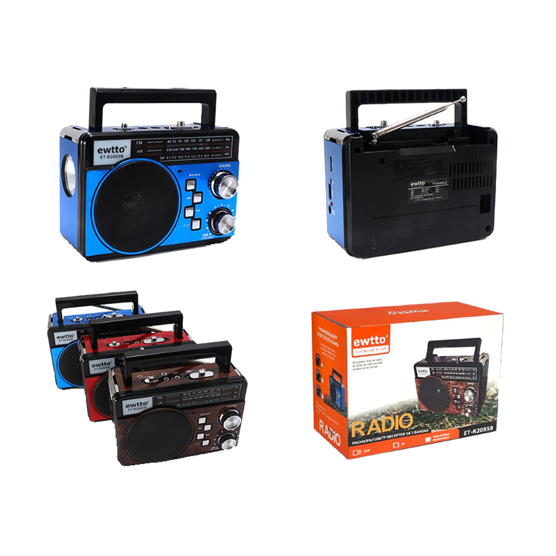 Radio 3 Bandas con Linterna 2