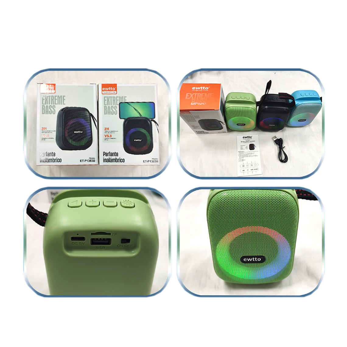 Parlante Cuadrado RGB 2